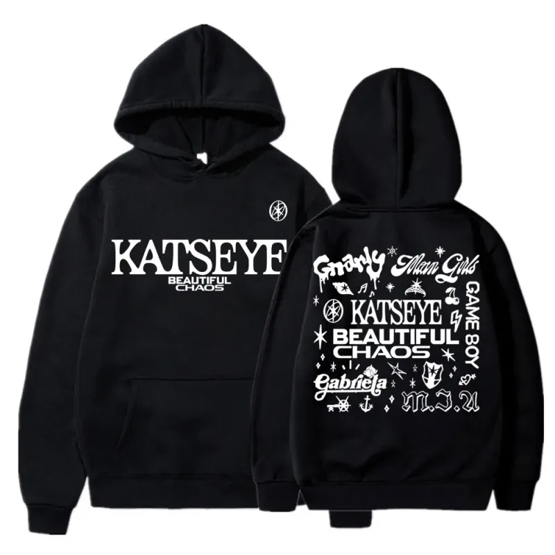 Kpop katseye belo caos álbum tour hoodies moda retro harajuku masculino feminino sportwear velo oversized agasalho streetwear — image 6