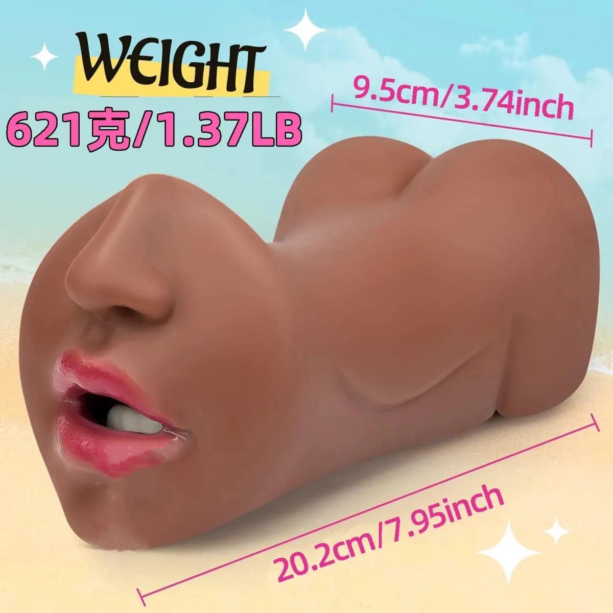 3 IN 1 Artificial Real Pussy Oral Anal Vagin Male Masturbator Deep Throat Blowjob Massager Masturbator Adult Sex Toys for Men — image 6