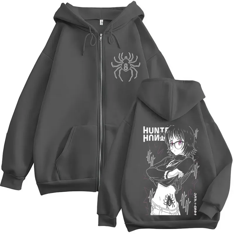 Anime Hunter X Hunter Spider Phantom Troupe Shizuku Zipper Hoodies Men Women Oversized Casual Zip Up Hooded Sweatshirts Jackets — image 5