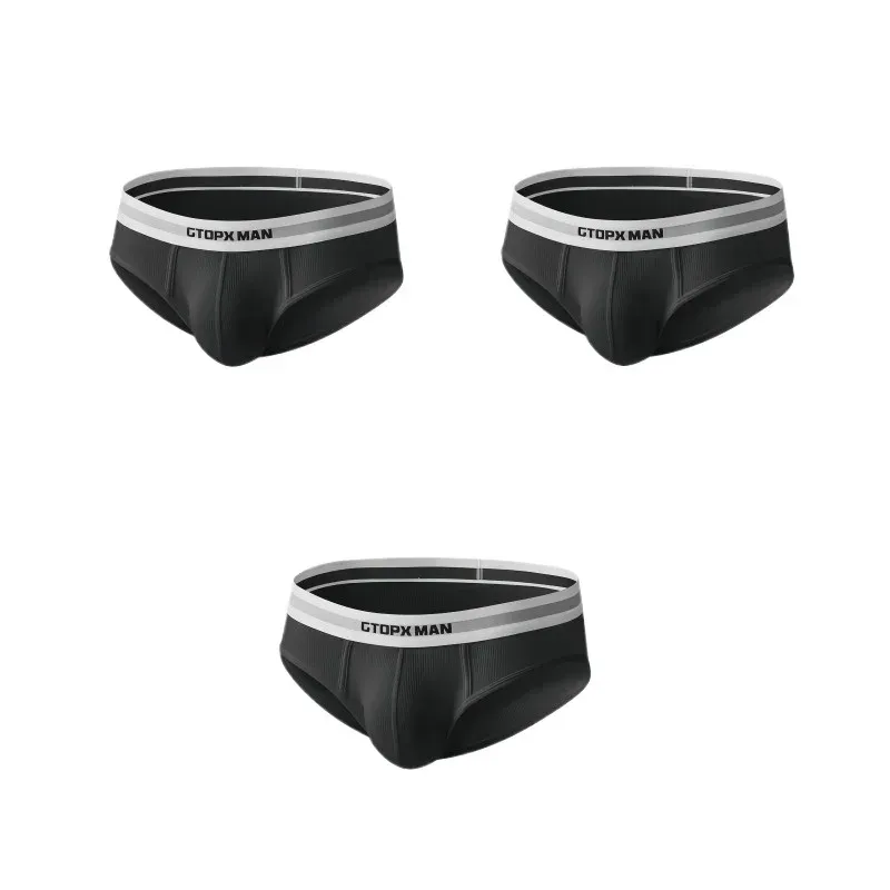 3Pack Summer Single Layer Herr Underkläder Lågfärgade Trosor för Herr Elastisk Comfort Fit Kalsonger Ropa Interiör Hombre — image 20