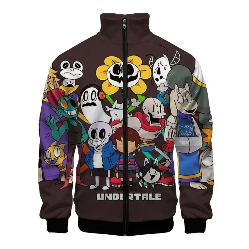 Luxo popular sans undertale 3d impressão zíper raglan jaqueta blusão meninos/meninas confortáveis gola jaquetas casacos — image 8