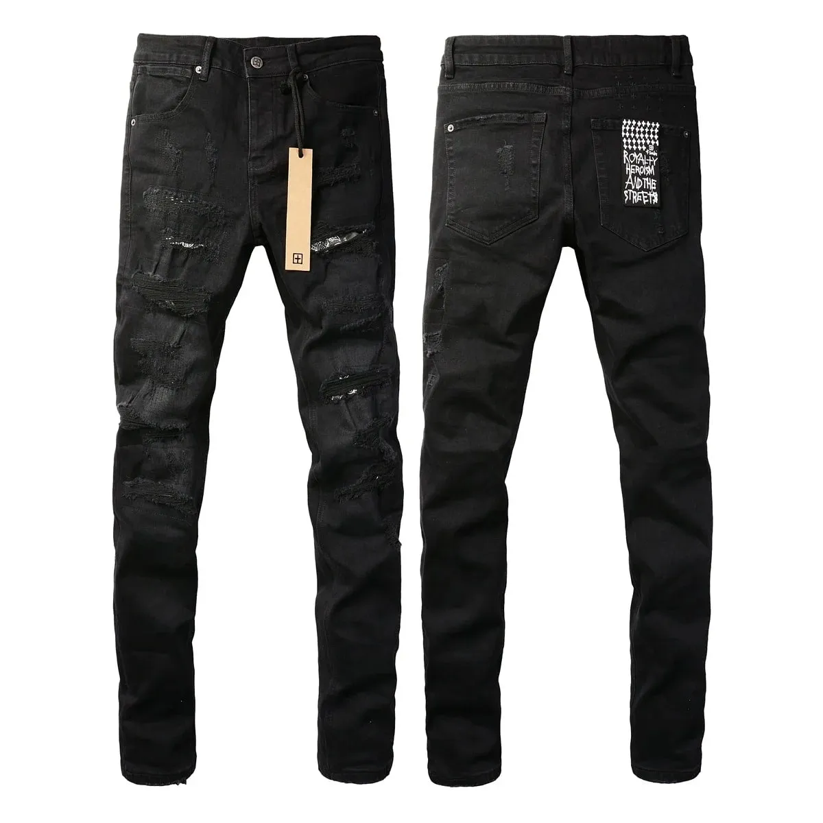 2026 New Arriva Men's Premium White Skinny Jeans Clean Fit Denim Pants High Street Fashion Trousers