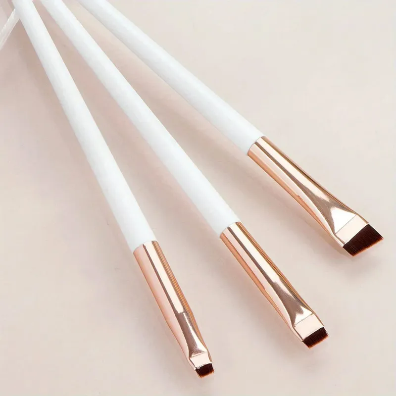 4pcs Blade Makeup Brushes Angled Thin Eyebrow Brush Flat Fine Eyeliner Brush Professional Liner Brow Make Up Tools