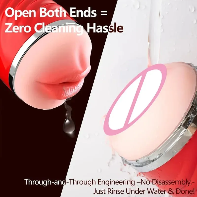 Vagina artificial realista 2 em 1, copo masturbador para homens, garganta profunda, boquete, massageador de bolso, pênis erótico, brinquedos sexuais adultos — image 5