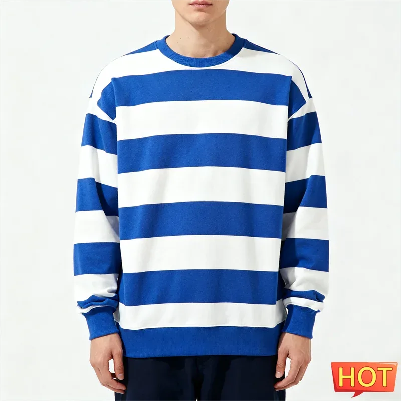 Moletons gráficos listrados simples para homens moda na moda manga longa 3D impresso moletom feio casual pulôveres de grandes dimensões — image 7