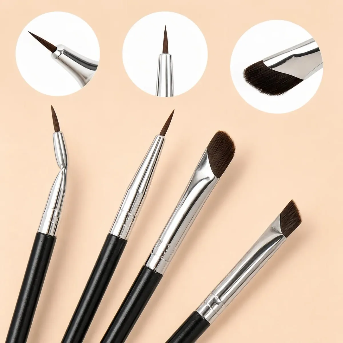 5/7-teiliges Präzisions-Augen-Make-up-Pinsel-Set | Sense- und abgewinkelte Eyeliner-Augenbrauenpinsel mit umkehrbarem Design mit langem Griff — image 5