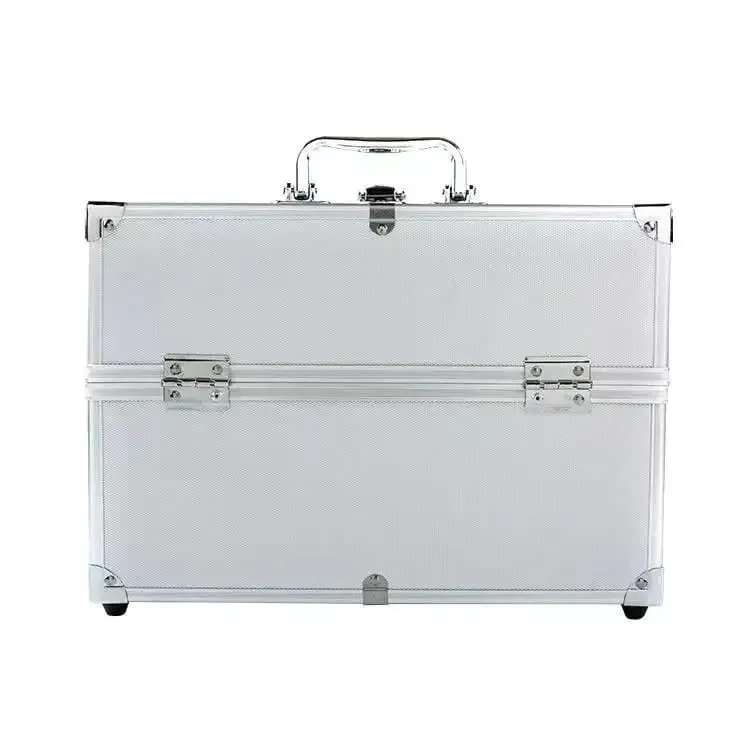 Professional Aluminum Alloy Cosmetic Case Large Capacity Multi-layer Portable Storage Box For Nail Tattoo Makeup Beauty Supplies — image 8