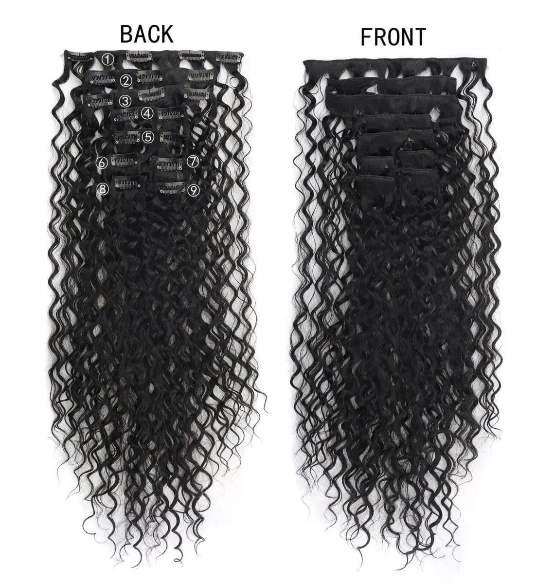 Synthetic Long Loose Curly Hair Extensions 9pcs/set Clip-in Hair Increase Hair Volume Daily Use
