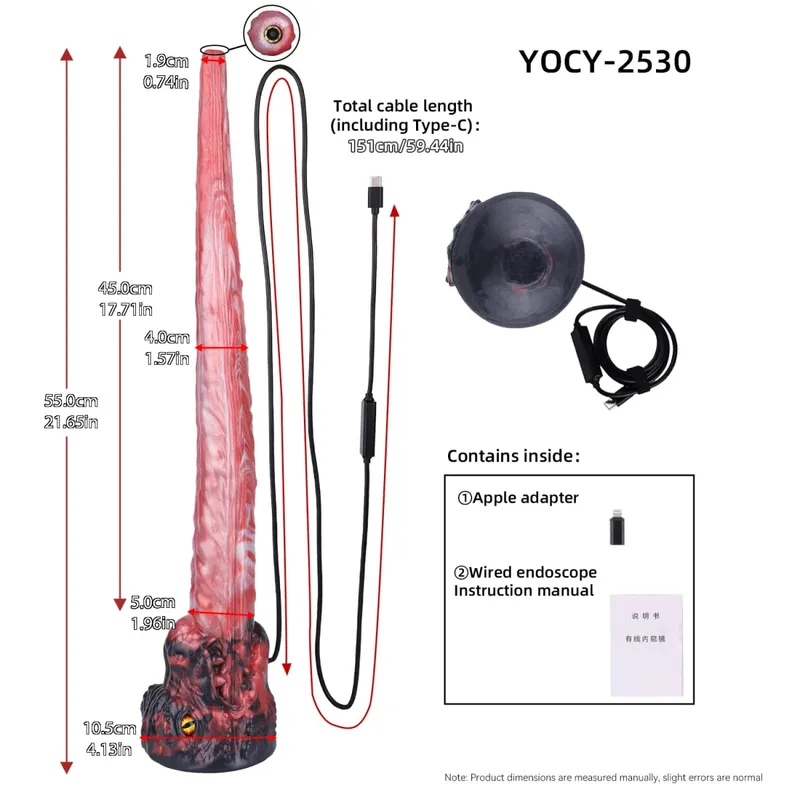 Plugue anal longo de silicone com função de endoscópio inteligente, ponto G, estimulação profunda, brinquedos sexuais, câmera, luz de LED, exploração corporal — image 11