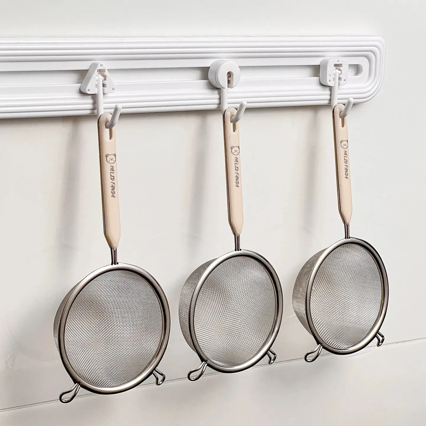Durable 304 Stainless Steel Residue Filter With Plastic Handle Fine Mesh Strainer Flour Sieve Oil Skimmer Spoon Kitchen Utensils — image 2