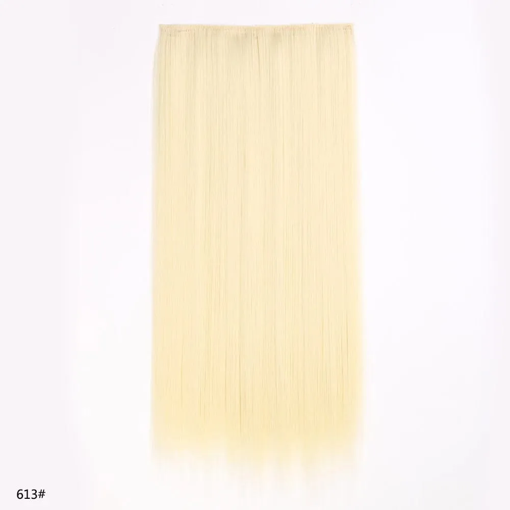 Syntetické prodloužení vlasů jednodílné s klipem 5Clips v dlouhé rovné vlasy blond pro ženy každodenní použití — image 35