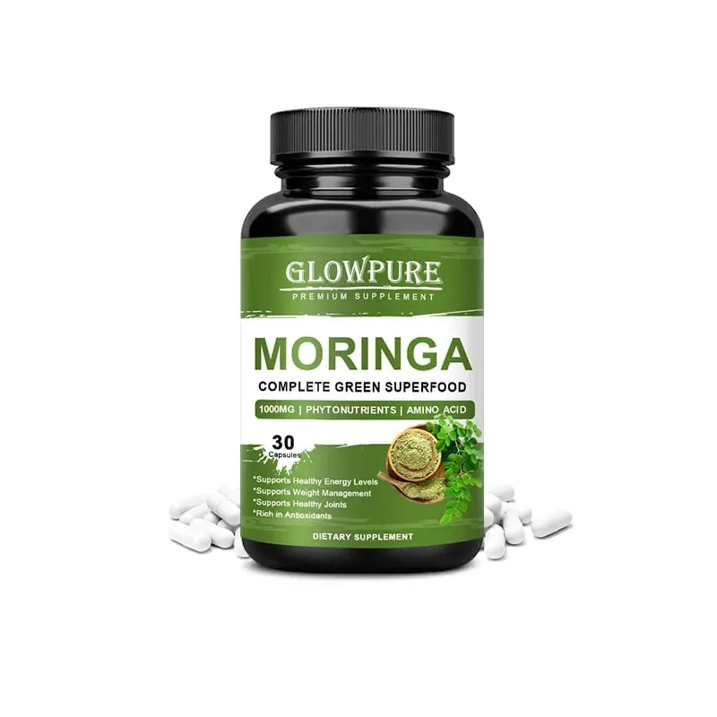 Pure Moringa Capsules - Superfood for Energy Skin Immune & Gut Health with Antioxidants Vitamins & Amino Acids