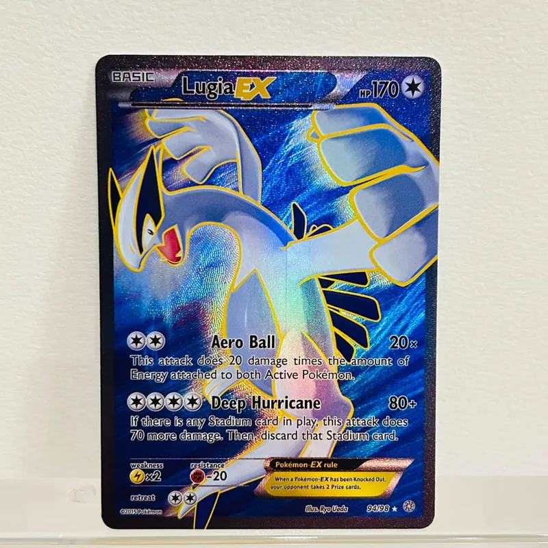 Lucario EX 107/111 English Card Holographic Foil Texture DIY Premium Anime Collection Card — image 4