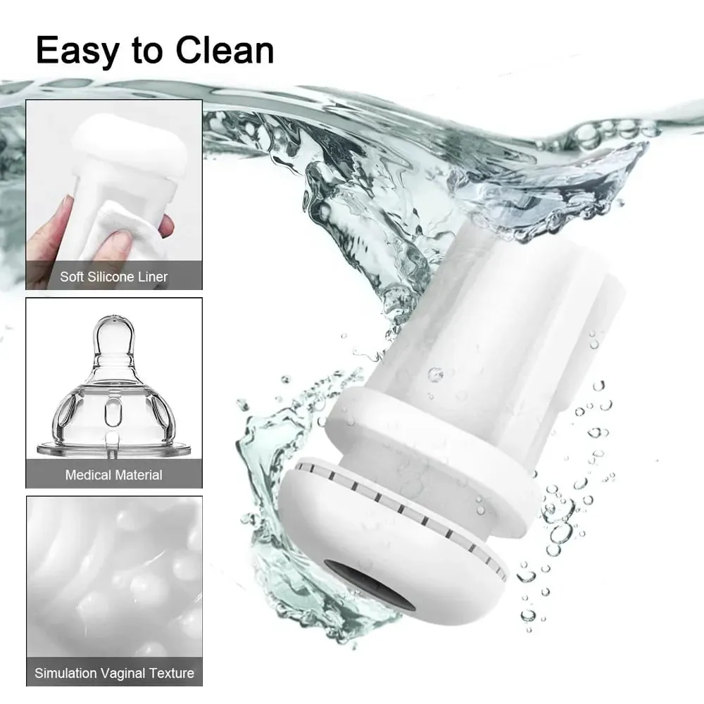 Automatic Male Masturbator Powerful Vibration Blowjob Sucking Machine Silicone Masturbation Cup Adult Supplies Sex Toy for Men — image 4