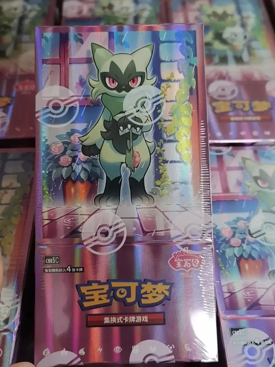 Dalam Stok 100%Kad Pokemon Asli PTCG Pek Permata Vol 5 Cina Ringkas Tcg Vol. 5 Pek Permata Permainan Kad 4 Kotak Hadiah Koleksi — image 4