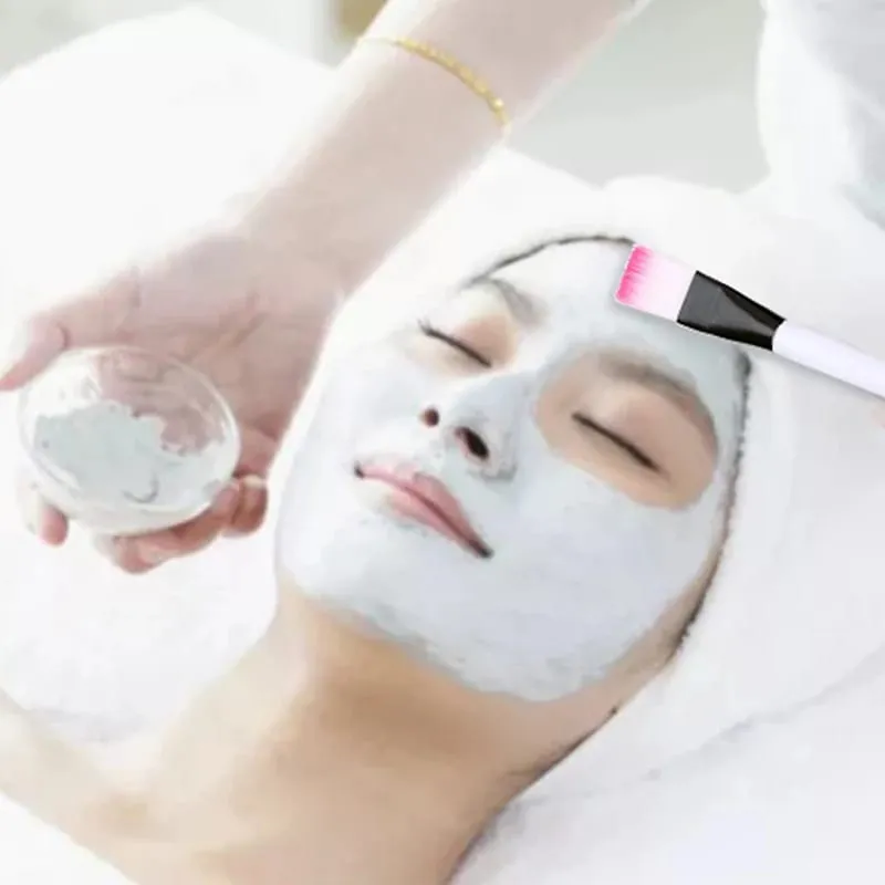 10Pcs Facial Mask Brush Makeup Brushes Eyes Face Skin Care Masks Applicator Cosmetics Mask Brush Tools Pink Handle.