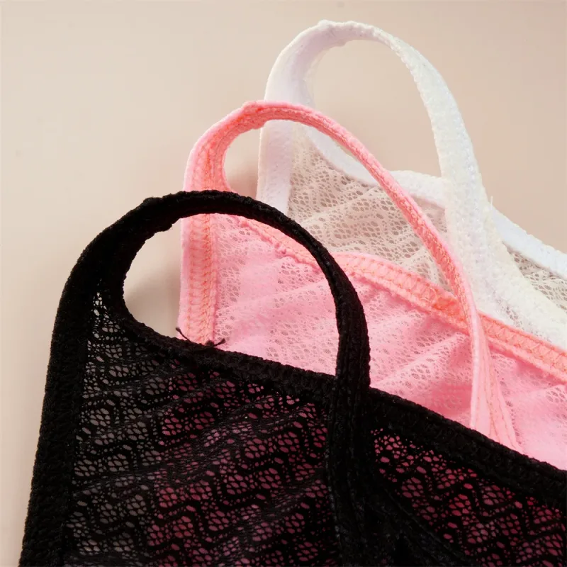 Mesh Nylon Pink Underwear for Men Solid Color Breathable Summer Cool Male Bulge Pouch Briefs Ultra Thin Sexy Plus Size Panties — image 8