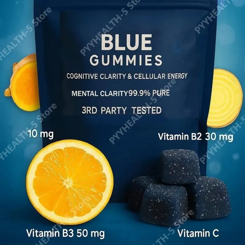 Gummy with Vitamins B2 B3 & C for For Cognitive Health & Natural Energy Lifted Mood 99.9% Pure 30 Gummies(1Pc) — image 4