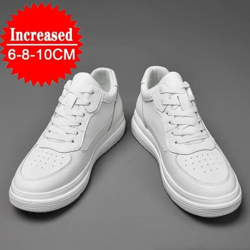 High Quality Men Sneakers Elevator Shoes for Men Fashion Casual Shoes Comfortable Leather Sports Shoes Height Increase 6/8/10cm — image 4