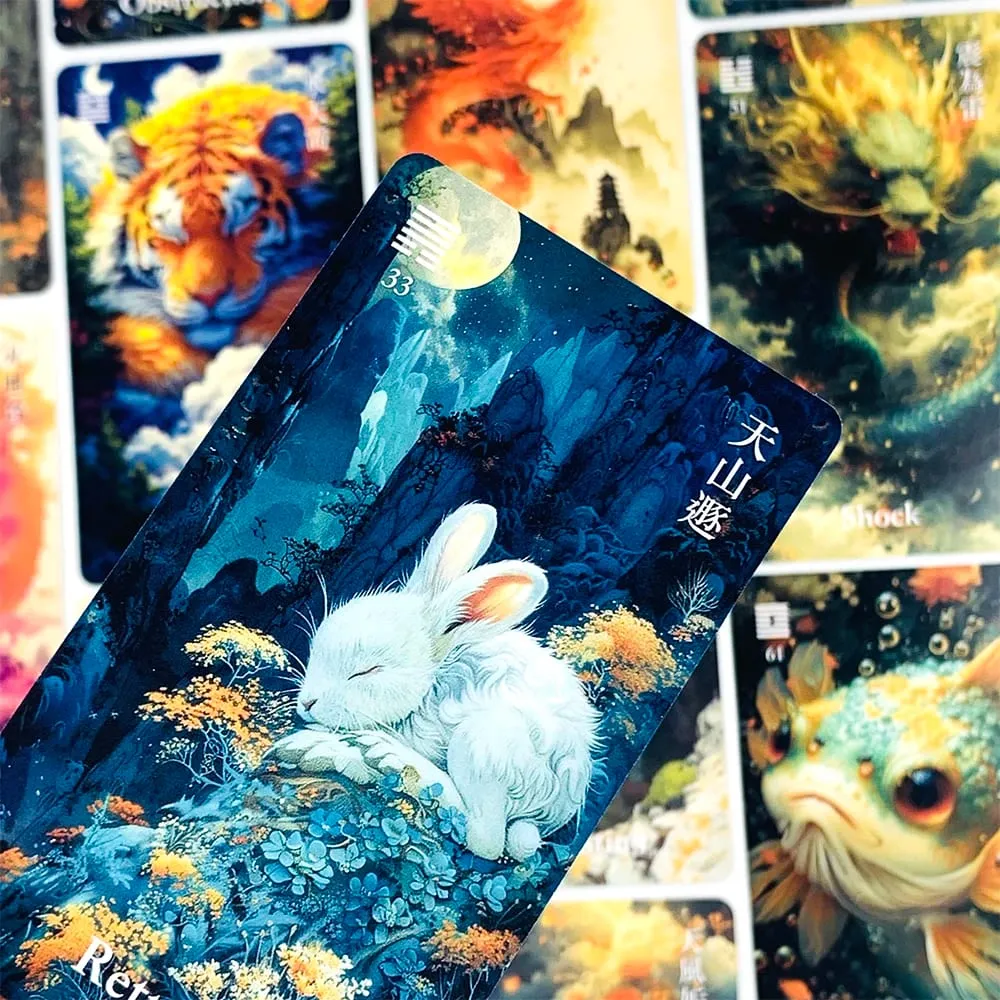 New Oracle Dragon Deck A 64 Divination Cards With Traditional Hexagrams & Mystical Animal Art Spiritual Guidance & Collectors — image 5