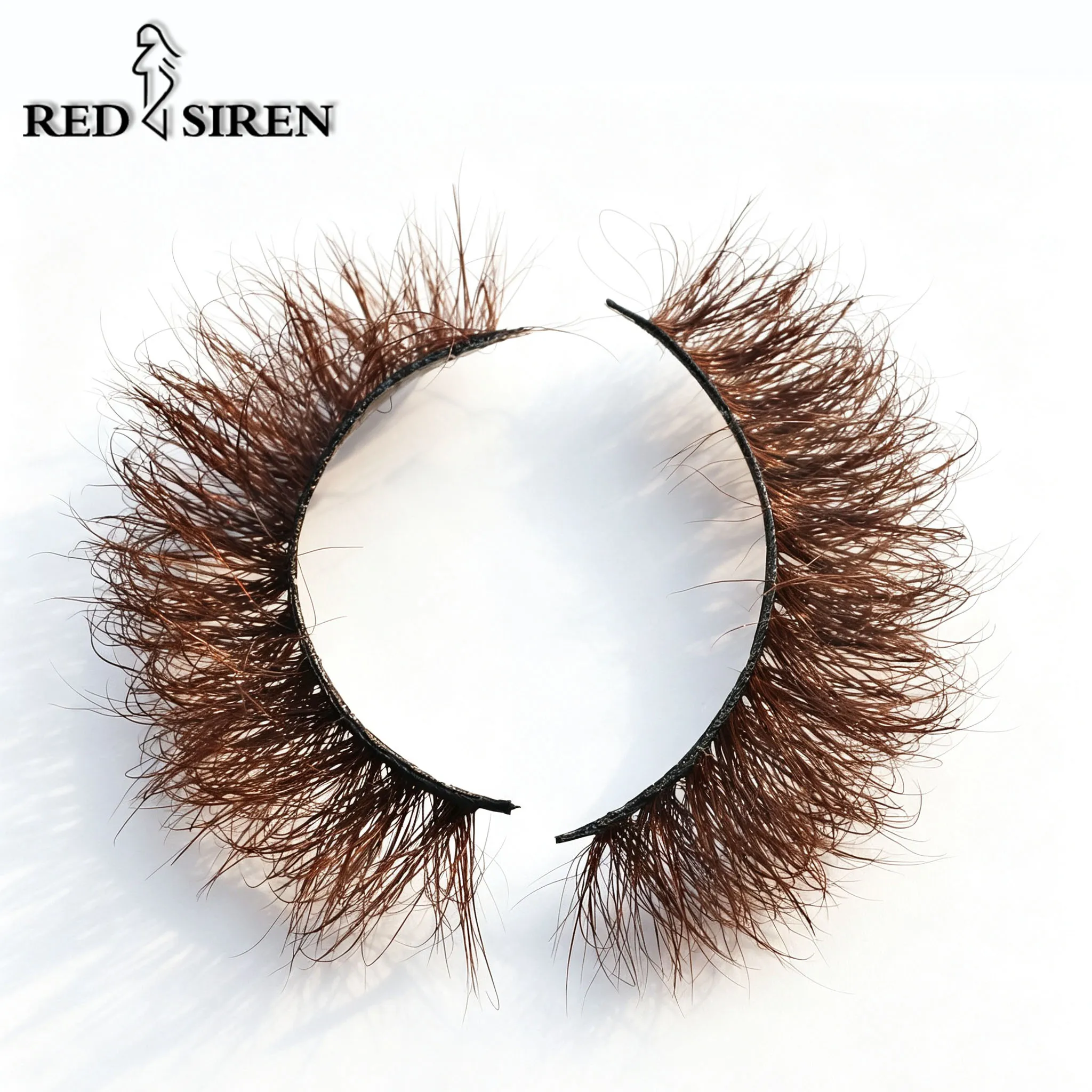 `Dark Brown 3D Mink False Eyelashes Fluffy Wispy Volume Strip Lashes Soft Handmade Brown Mink Lashes Natural Makeup Eye Beauty T — image 1
