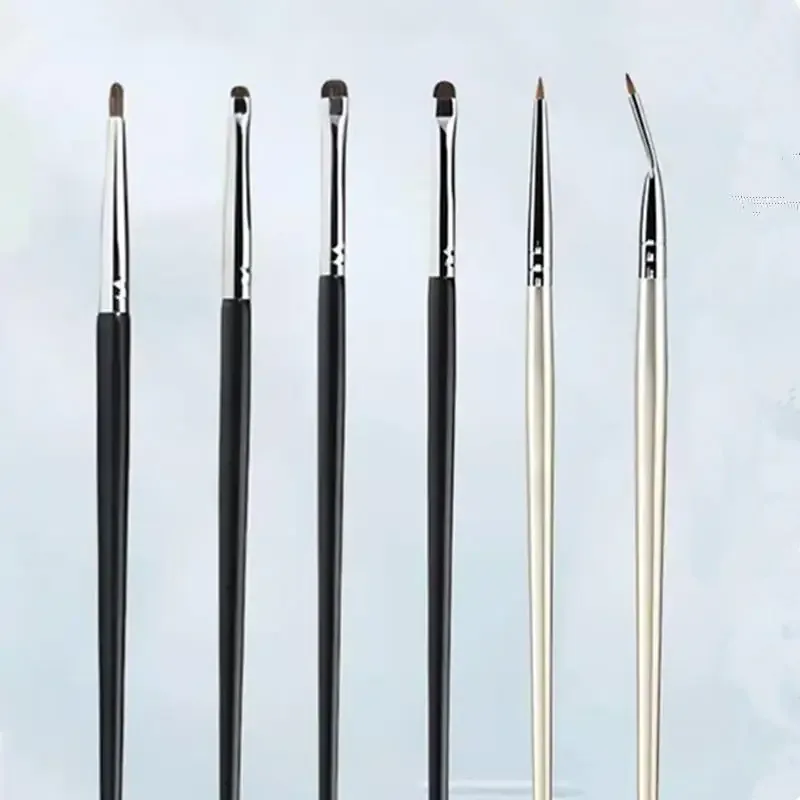 4/6Pcs Undereye Smudge Brushes Soft Eyeliner Brush Perfect Eye Makeup Tools Eye Detail Brushes Set Horse Hair Eyeshadow Brushes — image 9
