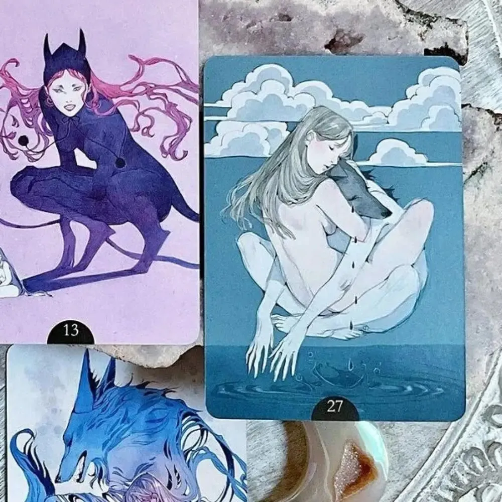8.8*12.6cm Loputyn Oracle 36 Pcs Cards Double-sided Embossed Evocative Sensual and Imaginative Drawings — image 4