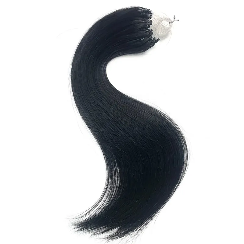 Remy Human Hair Extensions 14-24 Inch Micro Loop Ring Attachment Micro Bead Natural Looking DIY Hair Extension — image 10