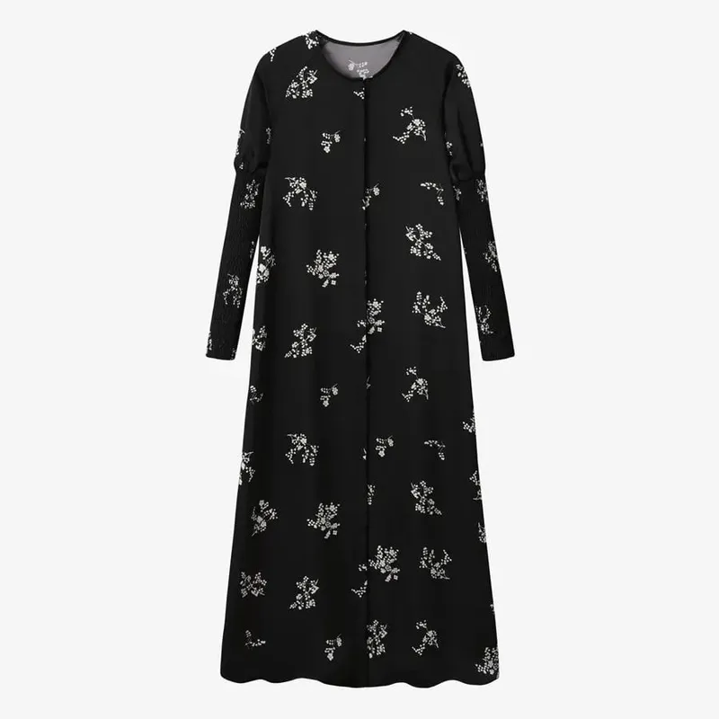 AS 2024 roupas femininas vestido de cetim com design de botão e manga maxi vestido (envio em 1 dia) — image 9