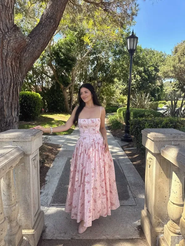 Suninheart roupas de verão para mulheres vestido midi elegante 2025 recém chegados vestido de férias com estampa floral branca — image 11
