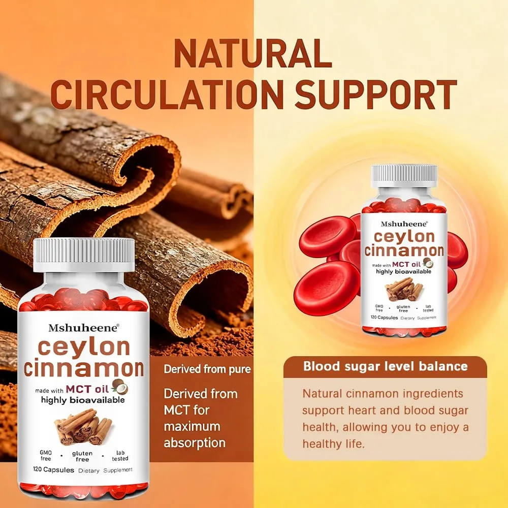 Cápsulas orgânicas de canela do Ceilão 600mg de alta potência suporta antioxidante energia imunológica coração articulação osso e saúde digestiva — image 7