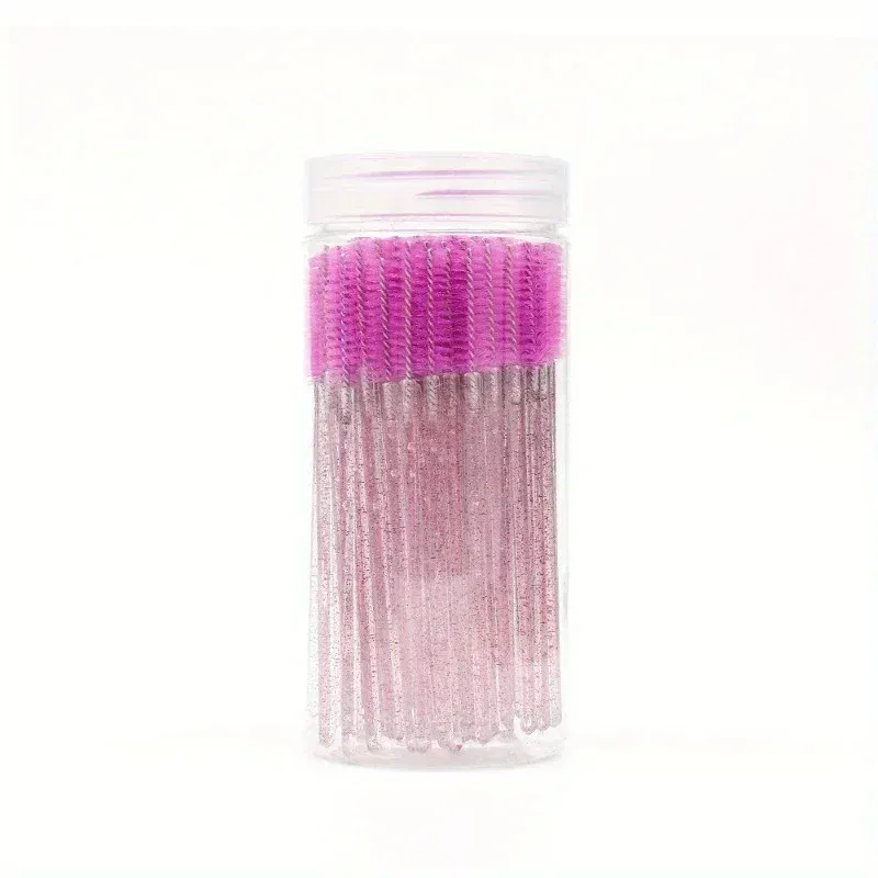 50pcs Disposable Mascara Wand Eyelash Brush Crystal Eyebrow Shaper Brush For Eyelash Extension Makeup Brushes Applicators — image 6