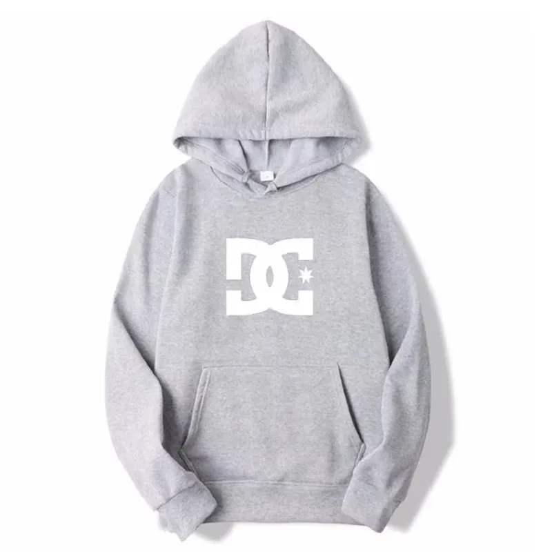 DC Letter Luvtröja för män Mode för män och kvinnor Enkel långärmad tröja Höst och vinter Street Trend Stor Gym Hoodie — image 5