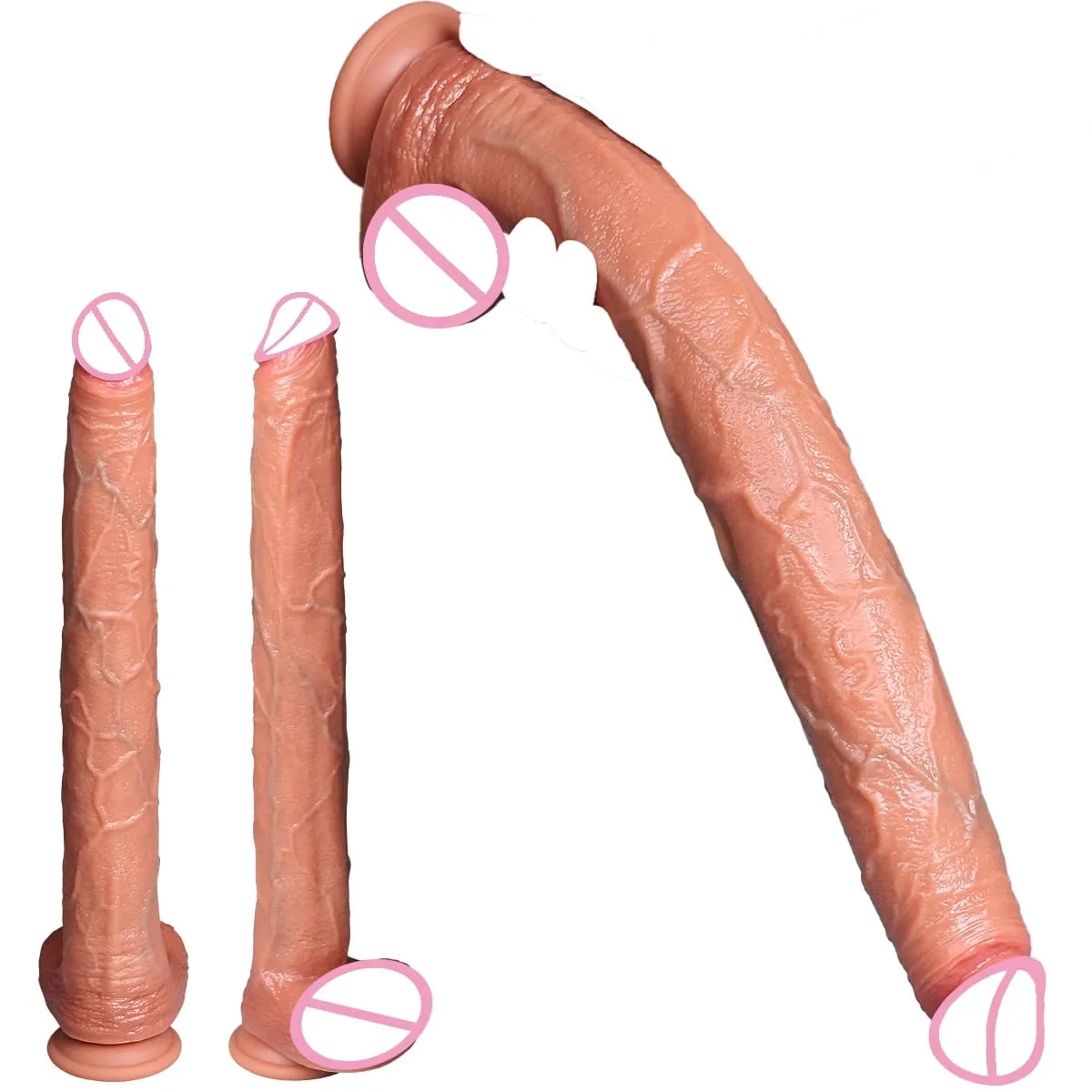 40CM Long Dildo Realistic Snake Shape Single Layer Silicone Big Penis Soft Anal Sex Toy Suction Cup Dick for Women G-spot Orgas — image 1