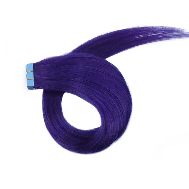 Mini Tape In Hair Extensions Skin Weft Machine-Remy Natural Tape in Extensions Pea Green 10pcs/pack 12-20 inch