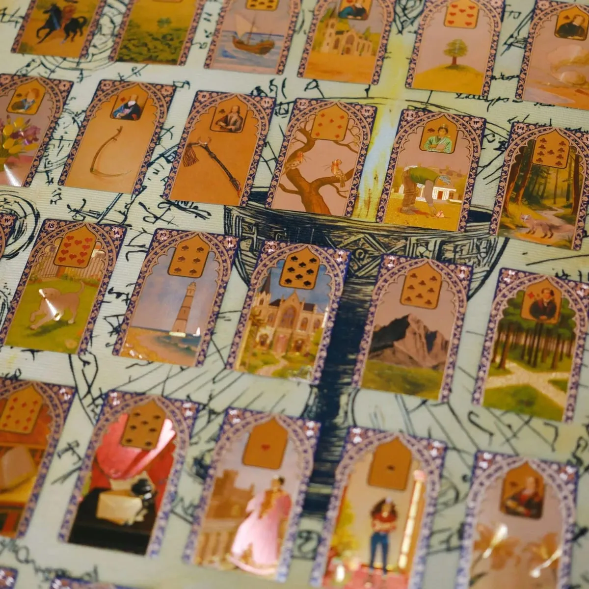 Rana George Lenormand Oracle Cards 40 unidades de cartões PET à prova d'água 12 * 7cm para adivinhação e adivinhação — image 4