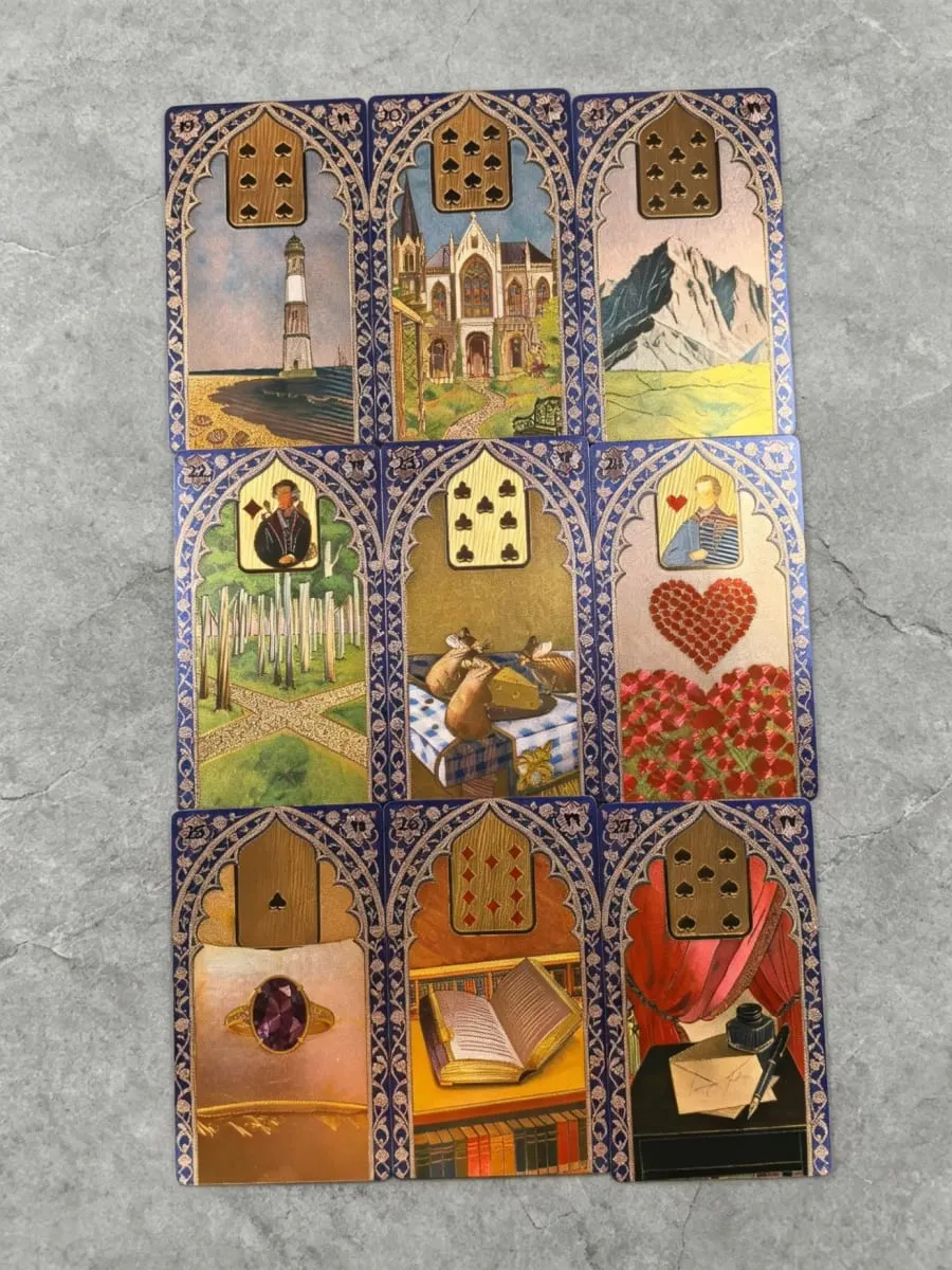 Rana George Lenormand Oracle Cards 40 unidades de cartões PET à prova d'água 12 * 7cm para adivinhação e adivinhação — image 5