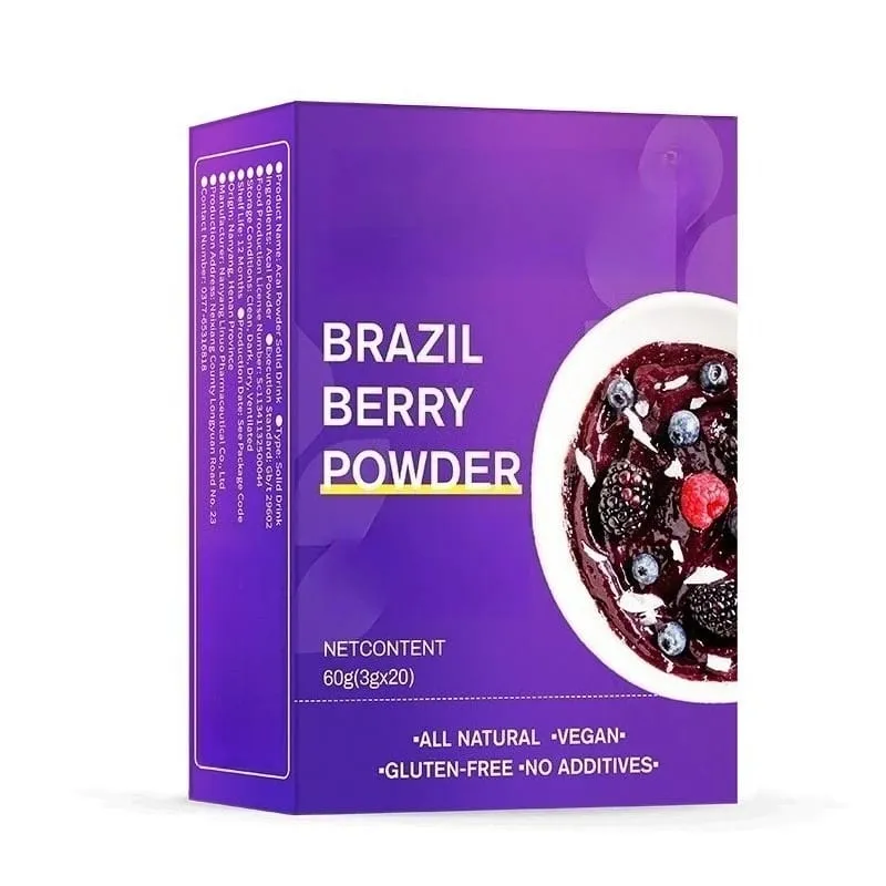 Acai Berry Powder Health Supplement All Natural Herbal-based Formula 3g X 20Packs — Helps Brighten The Skin and Resist Oxidation