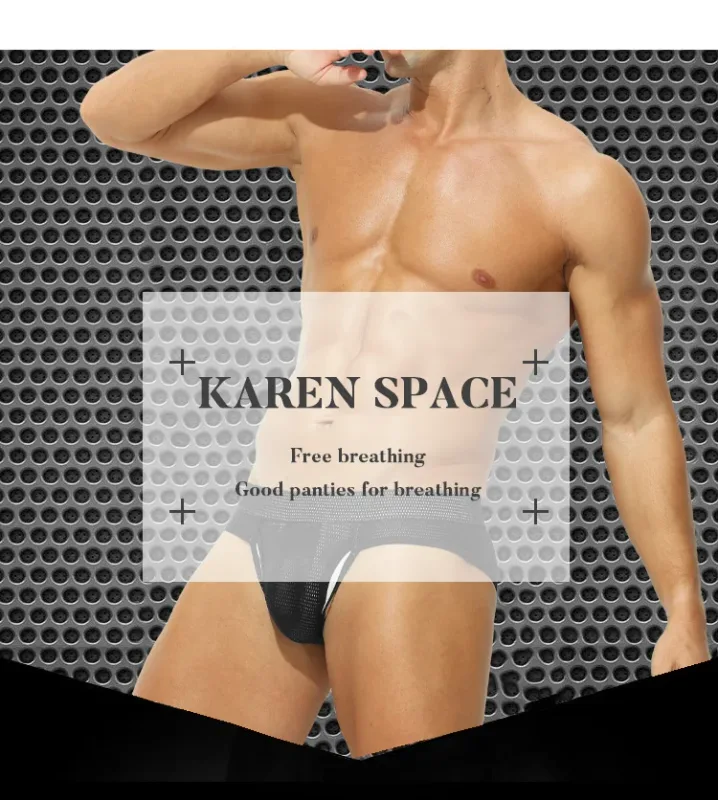 1PC Mesh Breathable Men's Underwear with Fly Pouch Front Open Bulge Separated Pouch Youth Korean Version Youth Briefs — image 10