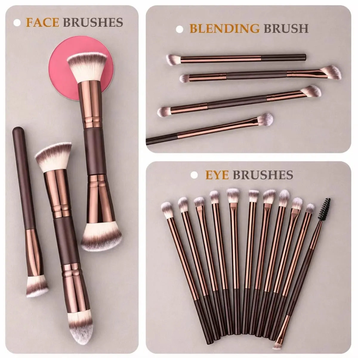 Bộ Cọ Trang Điểm Du Lịch Có Hộp Đựng 20 Bộ Trang Điểm Đa Năng Tinh 18 Chiếc Cọ Trang Điểm Phấn Nền Phấn Má Hồng — image 2