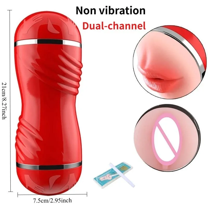 Vagina artificial realista 2 em 1, copo masturbador para homens, garganta profunda, boquete, massageador de bolso, pênis erótico, brinquedos sexuais adultos — image 8