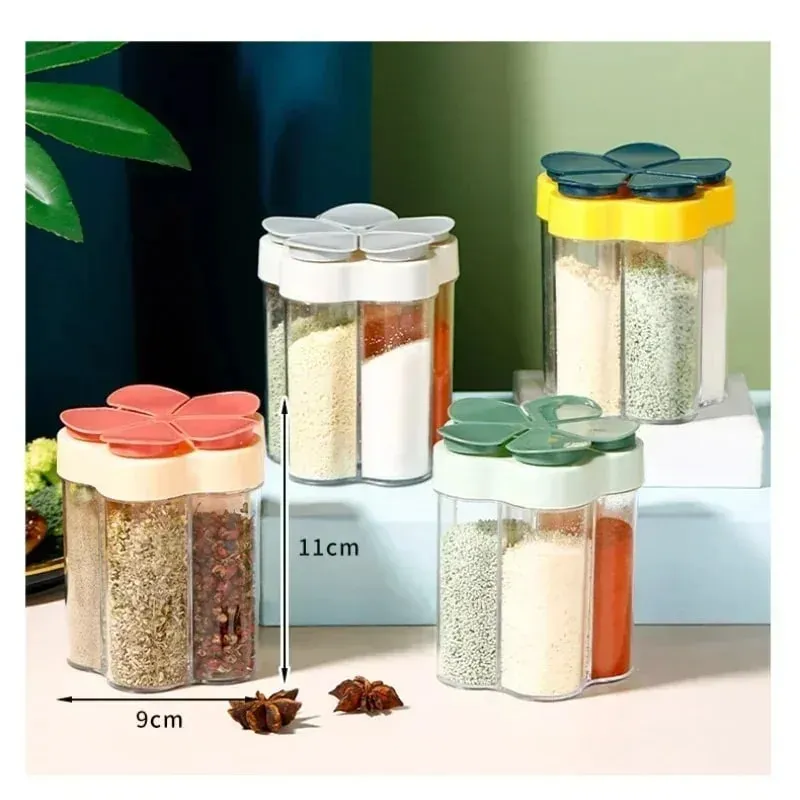 1 pçs tempero jar recipiente de plástico garrafa tempero organizador tempero acampamento ao ar livre seasonins recipientes cozinha gadget conjuntos — image 6