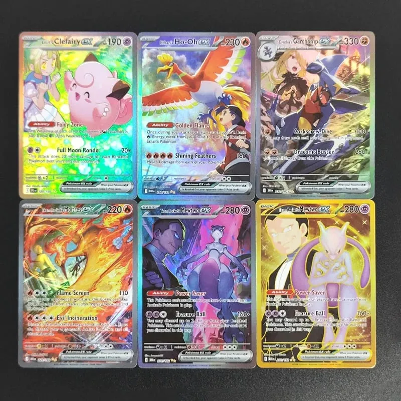 Pokemon Card PTCG Foil Proxy English Gengari Rayquaza Vmax Giratian Lugia V Mew Latias Latios EX Collectibles Trading Card Game