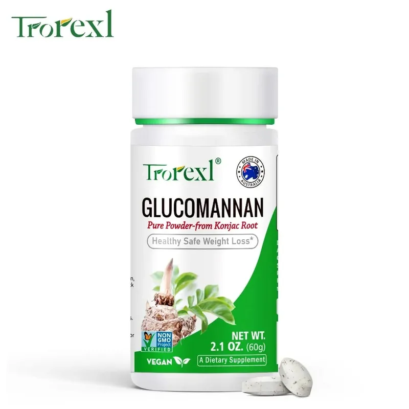 100PCS Glucomannan Powder Pagbaba ng Timbang| Vegan at Vegetarian | Non-GMO Gluten Free