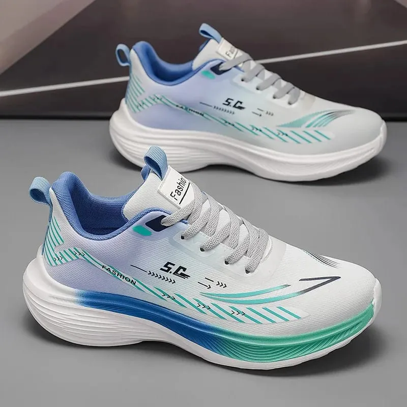 Men Running Shoes Lightweight Breathable Mesh Sneakers Thick Sole Cushioning Casual Walking Shoes Size 39-44 — image 7