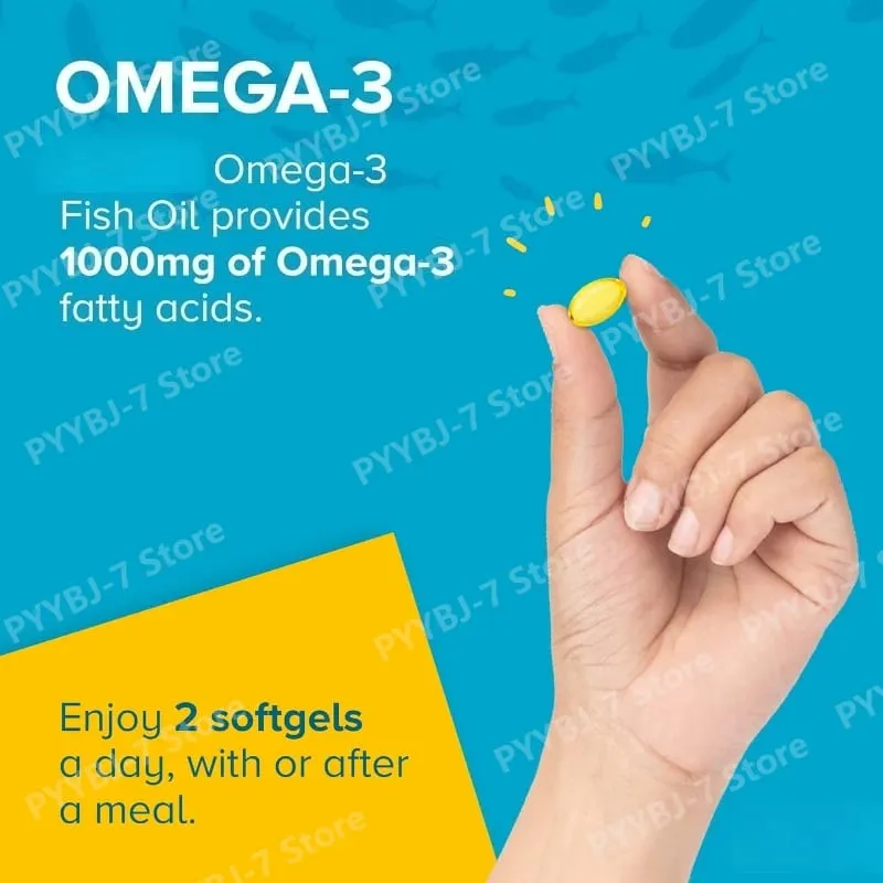 Fish Oil Omega 3 Mini Softgels 1000mg EPA + DHA Ultra Pure Supplements Heart Health Support Easy To Swallow Minis 180 Count