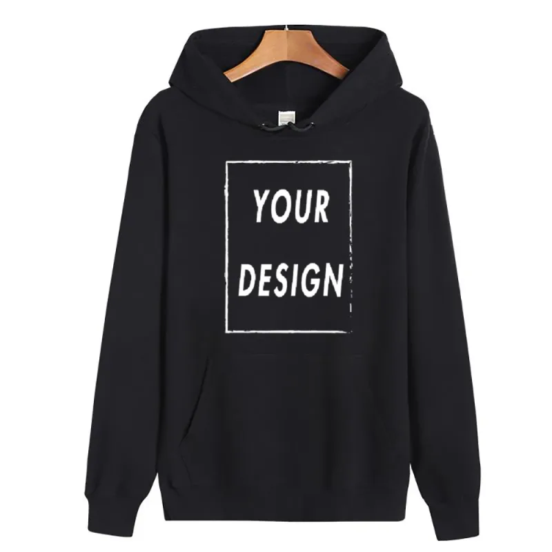 300g moletom com capuz de algodão puro design personalizado logotipo personalizado manga comprida novo moletom esportivo casual grande universal masculino e feminino