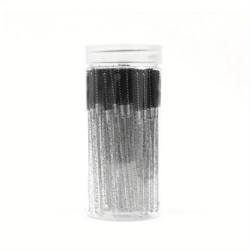 50pcs Disposable Mascara Wand Eyelash Brush Crystal Eyebrow Shaper Brush For Eyelash Extension Makeup Brushes Applicators — image 9