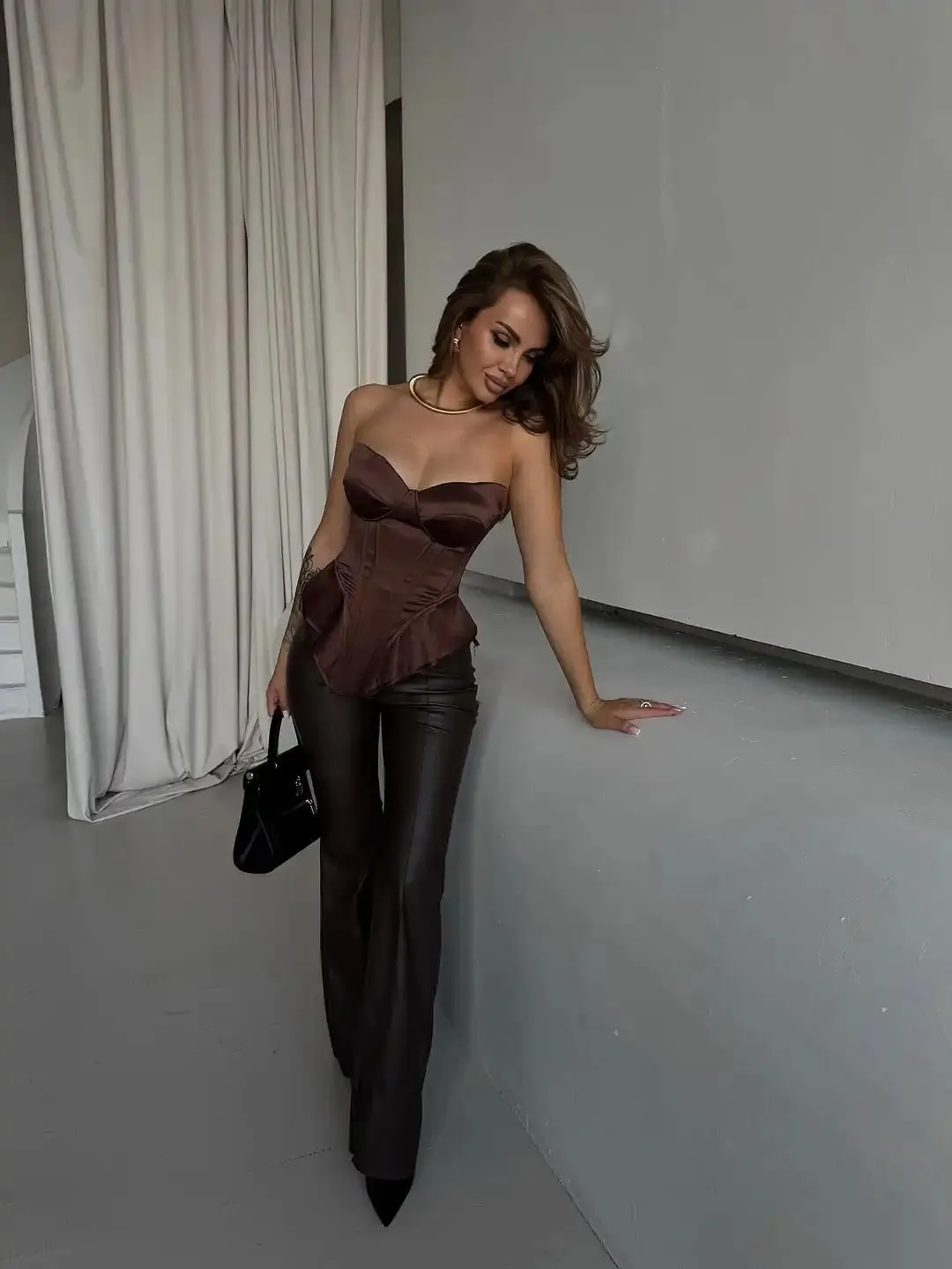 Sexy Fishbone Strapless Short Top Lady Chic Sleeveless Off-shoulder Backless Waist Cinching Blouse Women Vacation Party Tops — image 8