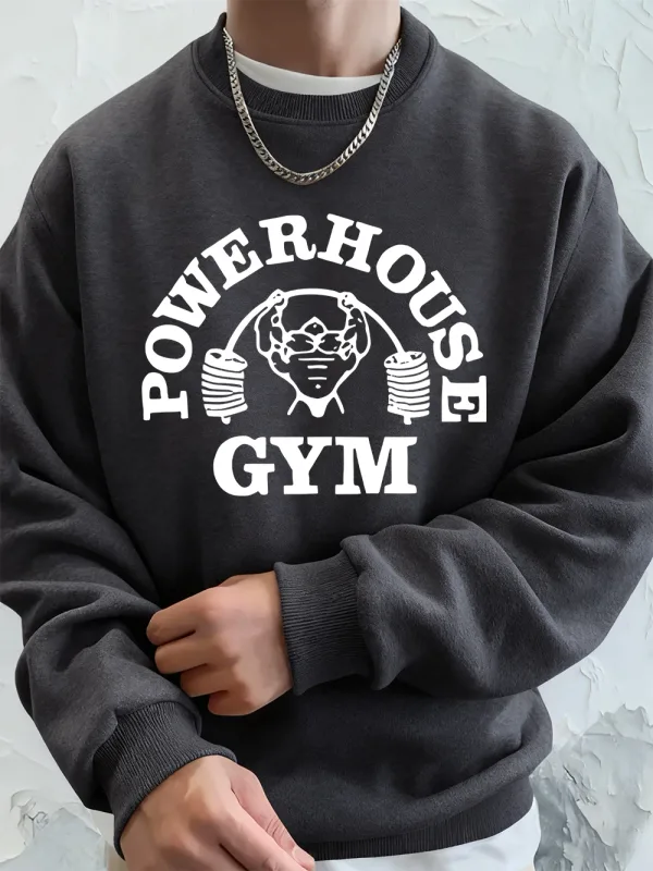 Powerhouse ginásio carta impressão moletom masculino inverno velo quente hoodie coreano solto crewneck pullovers hip hop roupas masculinas — image 37